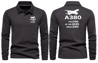 AIRBUS A380 THE KING LONG SLEEVE  POLO
